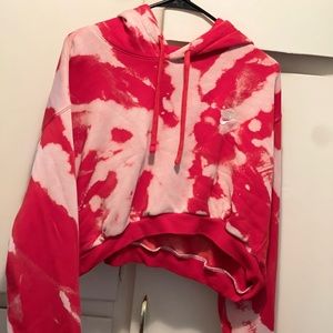 Nike Tie Dye crop hoodie